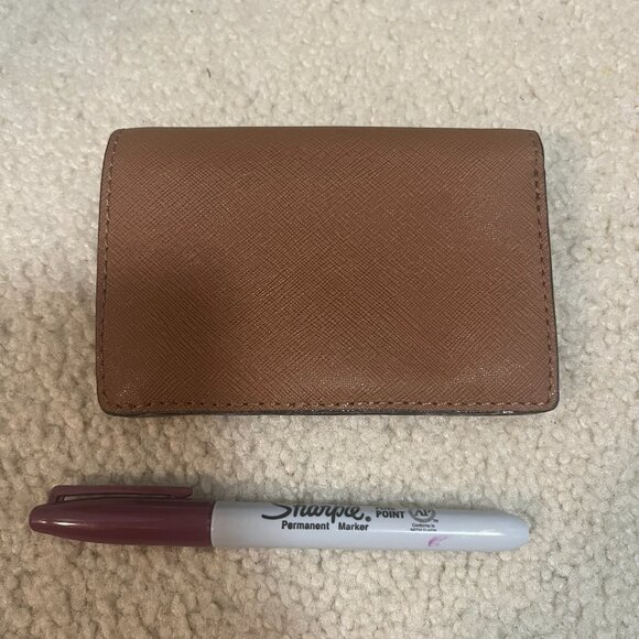 EUC Michael Kors Jet Set Bifold Slim MD Wallet Caramel Brown - Picture 2 of 5